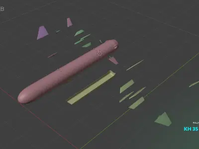 KH 35 Missile 3D Model 3D model