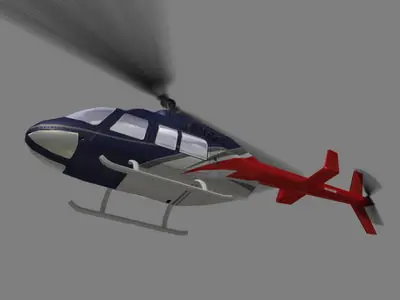 Jet Ranger V5 Helicopter Low-poly 3D model