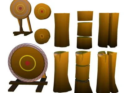 Axe Bits Low-poly 3D model