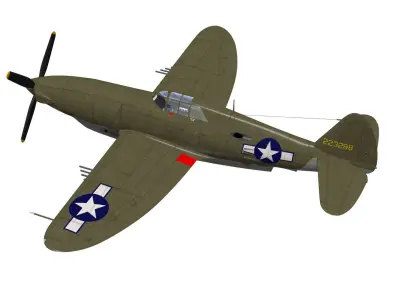 Republic XP47H 3D model
