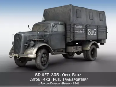Opel Blitz 3ton - Fuel Transporter 3D model