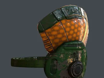 Gas mask helmet 3d model scifi Low-poly Low-poly 3D model