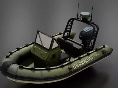 US Navy RHIB 11m  Military RIB 3D print model