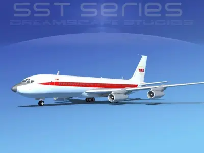 Boeing 707-320 SS Trans World Airways 1 3D model