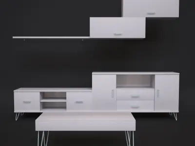 Living room set Free 3D model purchase