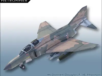 McDonnell Douglas F-4E Phantom Low-poly 3D model