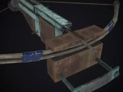 Weapon Crossbrow Gun Low-poly 3D model