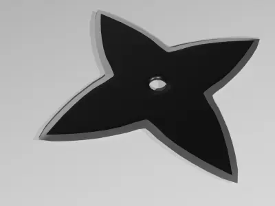3D syuriken model Low-poly 3D model