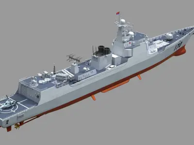 Chinese Navy Type 052C Destroyer 3D model