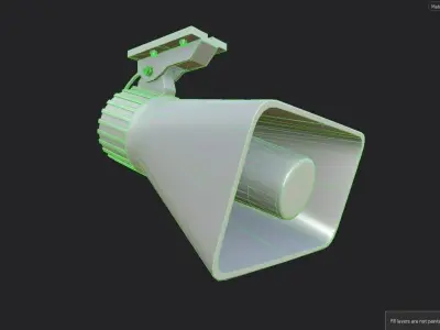 Outdoor Megaphone 01 Low-poly 3D model
