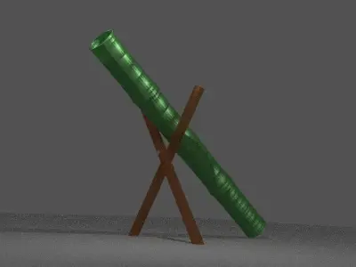 Bamboo Cannon 3D model
