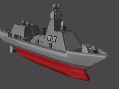 Aslanbekov Class Corvette Design Concept 3D model