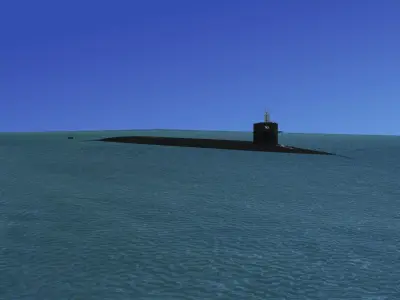 Ohio Class USS Louisiana SSBN-743 3D model