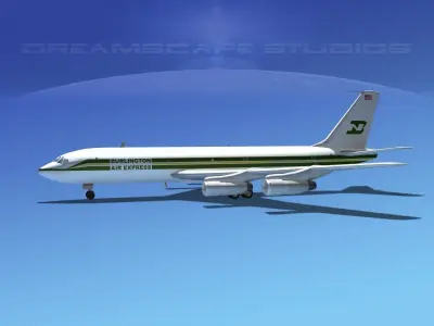 Boeing 707 BAX Global 3D model