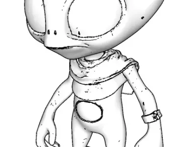 Cute Alien Character 3D model