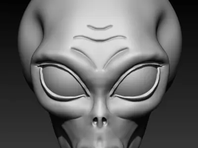 Alien Head 3D Printing 3D print model purchase