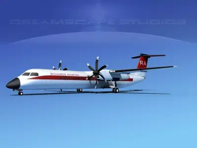 Dehaviland DHC-8 400 Richards Aviation 3D model