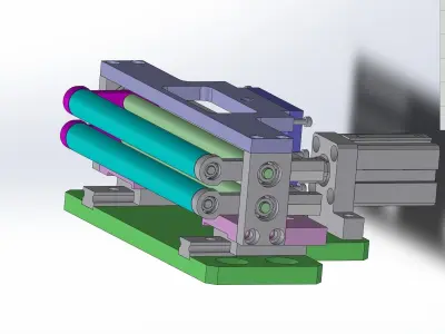 Automation roll angle adjustment mechanism Low-poly 3D model