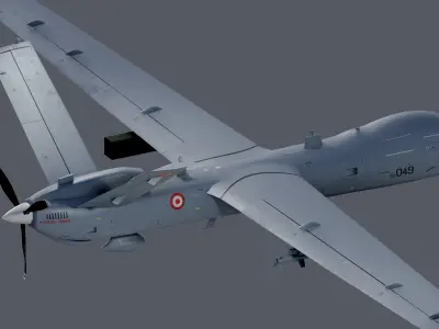 ANKA UAV - Rigged Low-poly 3D model