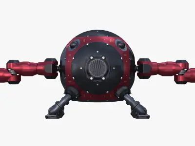 drone robot Low-poly 3D model