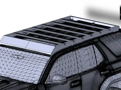 2025 TOYOTA 4Runner Roof Rack datamen X-BOW Ultra Cross Bars 3D model