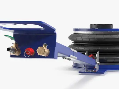 Folded Pneumatic Air Bag Jack 3D model