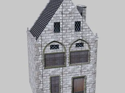 Medieval Houses Low-poly 3D model