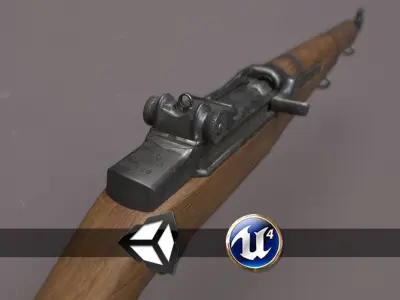 World War II - M1 Garand - PBR and Game Ready Low-poly 3D model