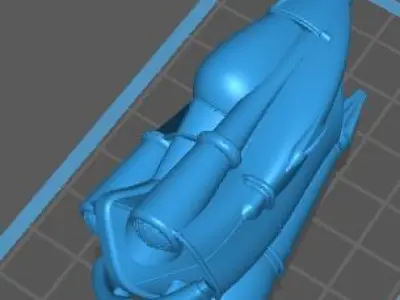 Retro Space Car - 01 3D print model