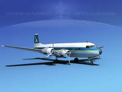 Douglas DC-7B Corporate 3 3D model