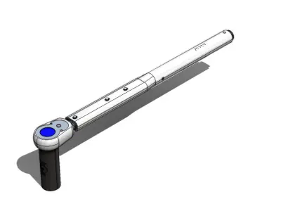 Torquimeter with Socket Torquimetro com Soquete 210Nm 3D model