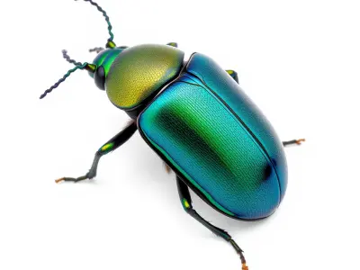 Iridescent Beetle Model Pack Low-poly 3D model