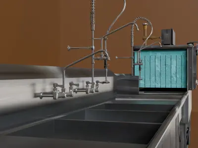 Dish Room Suite A Low-poly 3D model