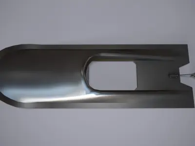 Helicopter Skis L44000 Low-poly 3D model