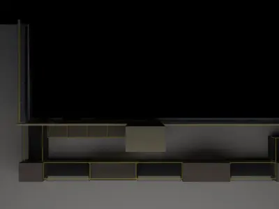 Kiosk Stand Low-poly 3D model