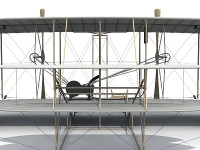 Accurate 1903 Wright Flyer 3D model
