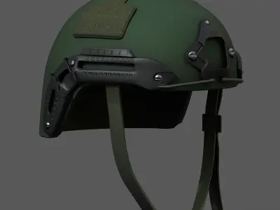 Helmet military combat fantasy futuristic  Low-poly 3D model get
