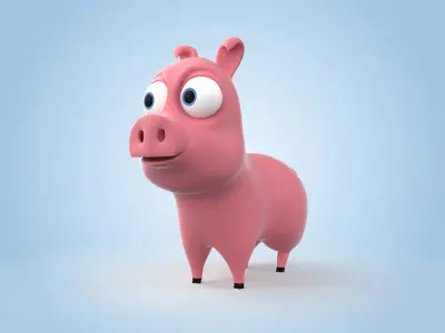 Cartoon Pig 3D model