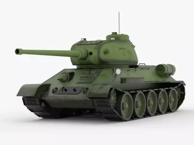 T-34-85 GameReady 3D tank Low-poly 3D model