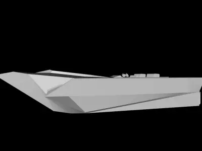 Futuristic Modern Speedboat Design 3D model