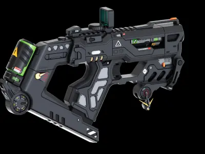 Sci-Fi Guns Set Kitbash 3D model