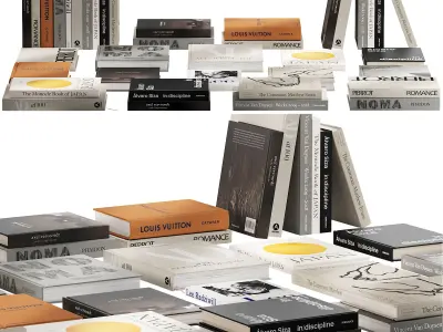 211 decorative books set 20 gold collection PART 1 3D model