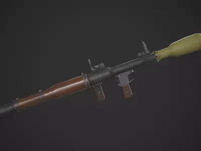 RPG-7 Grenade Launcher Low-poly 3D model