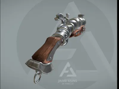 Pirate blunderbuss Low-poly 3D model