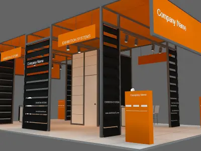 Exhibition Stand - ST002 3D model