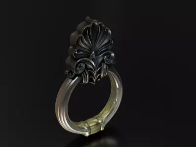 Old door knocker 2 3D print model