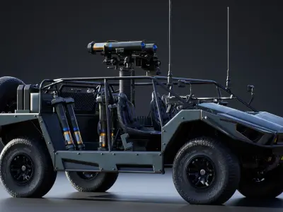 Light Strike Vehicle Mark II v2 Vehicle Blueprint Low-poly 3D model