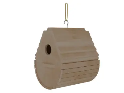 Wooden Birdhouse 3D Model Low-poly 3D model