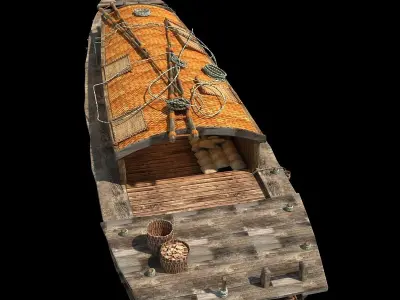 Chinese Fishing boat 3D model