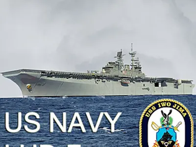 US Navy LHD-7 Iwo Jima Multipurpose Amphibious Assault Ship 3D model
